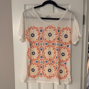 J. Crew Geometric Print Collector Tee